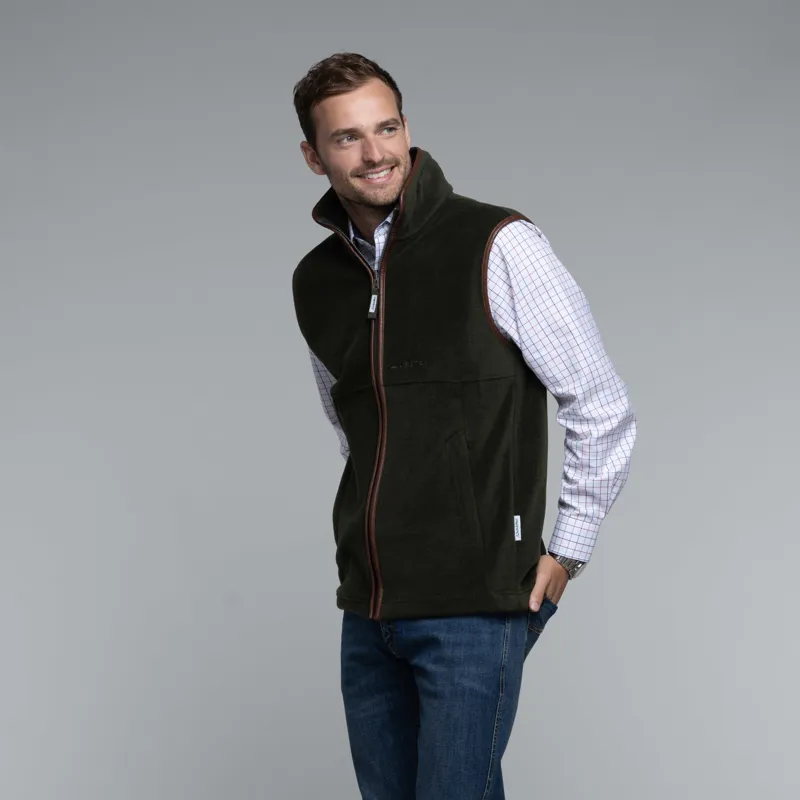 Schoffel Oakham Fleece Gilet Dark Olive-3